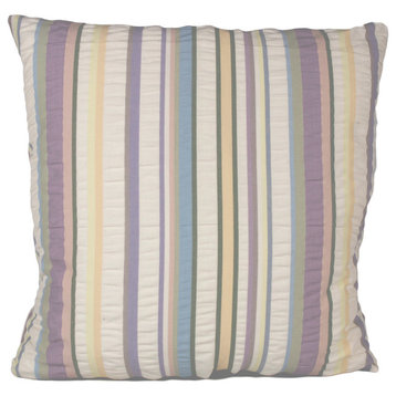 Lavender Stripe 90/10 Duck Insert Pillow With Cover, 22x22