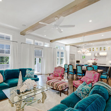 Beach Style Living Room