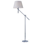 Maxim Lighting - Hotel-Floor Lamp - Inspired design for hospitality and residences, this collection features white Wafer fabric shades and heavy Polished Chrome arms that characterize the quality of these products. The swinging and adjustable light sources in this collection allows you to direct the light to your preference. All including LED lamping.