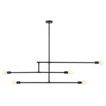 Z-Lite - Z-Lite 731-5MB Modernist 5 Light Chandelier in Matte Black - Bold linear styling adds surprising character to contemporary spaces, forming a linear shape that makes this five-light chandelier from the Modernist collection stand out as an uplifting accent with a hint of industrial flavor. Bring fresh lighting and elegant aesthetics to a modern dining or living space with this chandelier crafted of matte black finish steel construction. Stark geometric parallel and perpendicular silhouetting turns low-key, simple visuals into an eye-catching addition to primary decor.