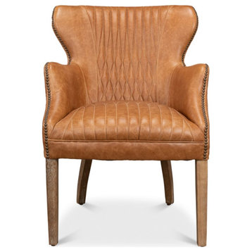 Disel Single Leather Accent Chair