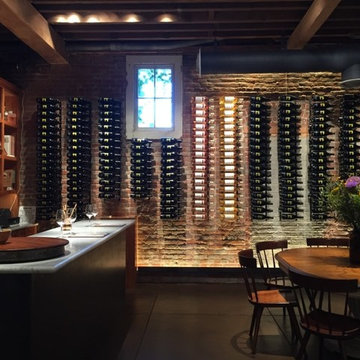 Chic Tasting Room Wine Storage