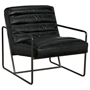 Demeter Chair, Metal and Leather