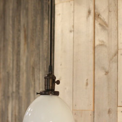 Pendant Lighting with White Metal Dome Shade - Products