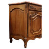 Consigned Server Sideboard Louis XV French Rococo 1920 Walnut Curved Pink