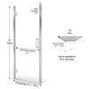 Miseno MSDSWY2872CL Sway 72"H x 28"W Hinged Frameless Shower Door - Chrome