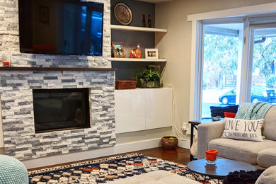 Living room - transitional living room idea in Denver