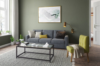 Mid-sized trendy living room photo in London