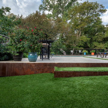 Custom Creekside Deck & Poolside Outdoor Living Remodel