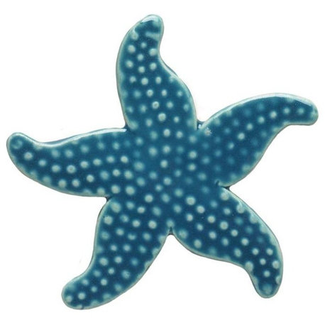 Starfish Ceramic Swimming Pool Mosaic 5"x5", Light Blue