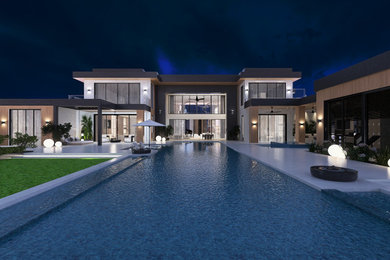 Inspiration for a modern exterior home remodel in Orlando