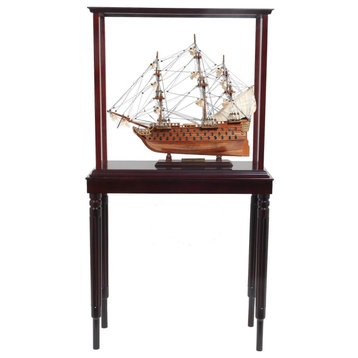 Hms Victory Small With Display Case Museum-quality Fully Assembled Model Ship