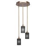 Toltec Lighting - Toltec Lighting 2143-NAB-4069 Empire - Three Light Mini Pendant - No. of Rods: 4Assembly Required: TRUE Canopy Included: TRUE