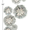 Grey Metal Eclectic Floral Wall Decor, 28" x 52"