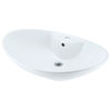 V210 Porcelain Vessel Sink, White, Sink Only, No Additional Accessories