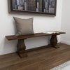 Rustic Brown Mango Wood Bench 62944