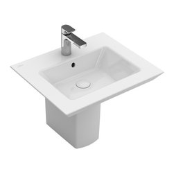 Legato Vanity Washbasin Angular White Alpin - Bathroom Fixtures