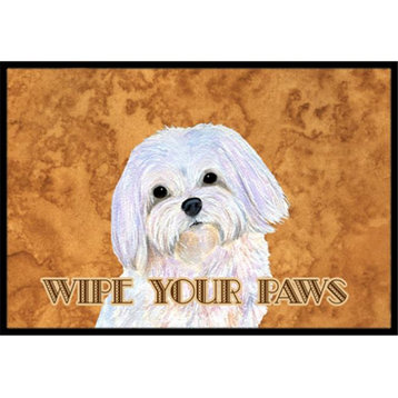 Carolines Treasures SS4897JMAT 24 X 36 In. Puppy Cut Maltese Wipe Your Paws