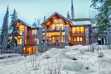 Inspiration for a transitional exterior home remodel in Denver