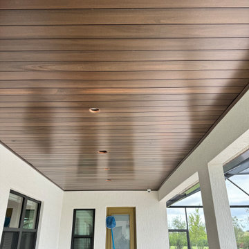 Tongue and groove ceilings for pergolas made by Southern Ornamental and Fence