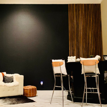 Wood accent walls