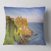 Dunluce Castle in Northern Ireland Seascape Throw Pillow, 18"x18"