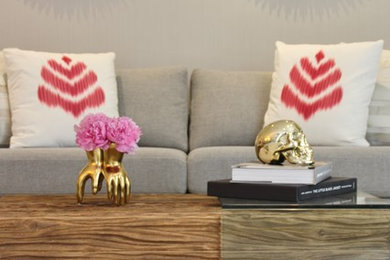 Living room - transitional living room idea in Miami