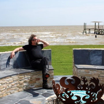 Great Bowl O' Fire 37 inch Sculptural Firebowl™, Seabrook, TX