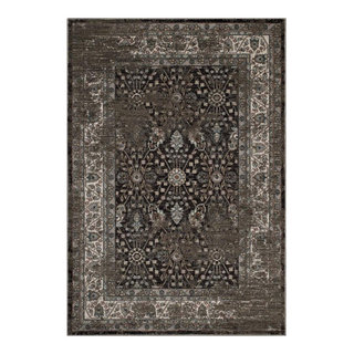 Berit Distressed Vintage Floral Lattice 8'x10' Area Rug, 8'x10 ...