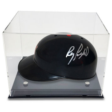 OnDisplay Deluxe UV-Protected Baseball Hat/Helmet Display Case - Black Base - L