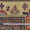 Super Kazak Oriental Rug, Hand-Knotted Tribal Design 100% Wool Rug