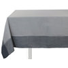 Contemporary Solid Color Border Tablecloth, Blue, 55x55