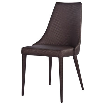 Mambo Leatherette Dining Chair - Brown