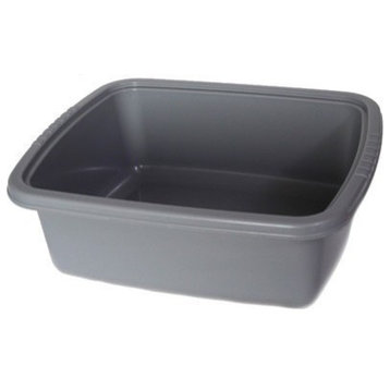 Plastic Dish Pan Basin, Gray
