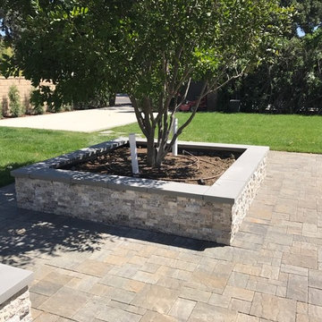 Raised Tree Planter with Seat wall