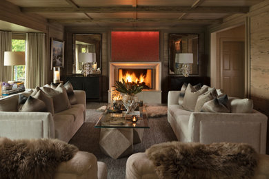 Transitional living room photo in Jacksonville