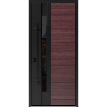Exterior Prehung Steel Door Ronex 02 Red Oak
