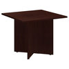 Bush Business Square Conference Table with Wood Base in Harvest Cherry