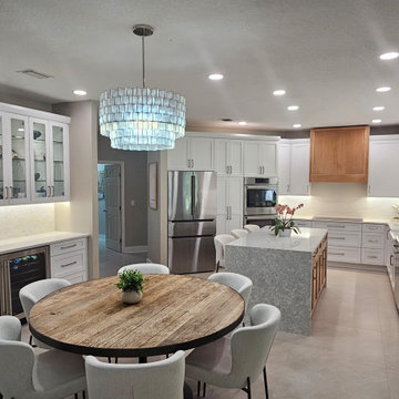 Contemporary Kitchen Remodel With New Cabinets and Island