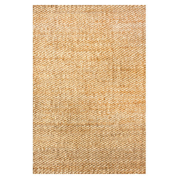 nuLOOM Hand Woven Hailey Jute, Natural, 6'x9'