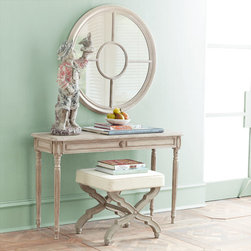 Ecru Linen Stool - Side Tables And End Tables