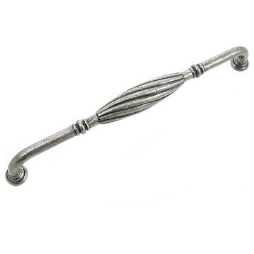 8" Pull - French Twist - Distressed Pewter