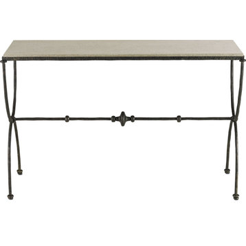 Agora Console Table, Rustic Bronze, Polished