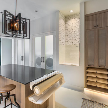 Laundry Room in Contemporary Home for Entertaining