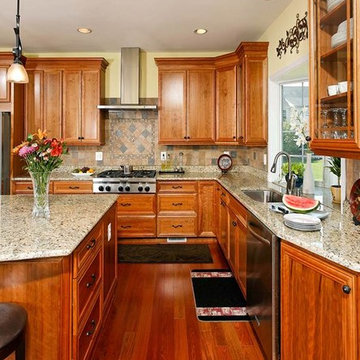 Large Kitchen Addition Opens to Patio for Enhanced Family Living