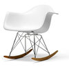 Baxton Studio White Plastic Rocking Chair