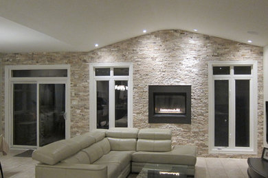Accent stone wall