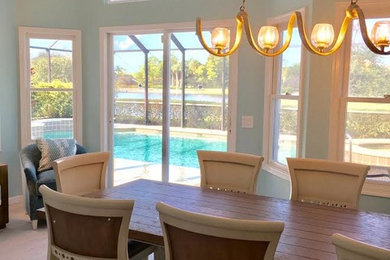 Trendy dining room photo in Miami