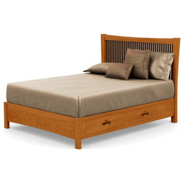 Copeland Berkeley Storage Bed With Walnut Spindles, Natural Cherry, Cal King