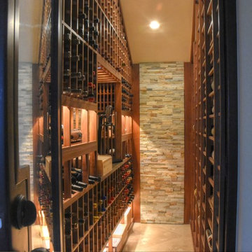 Pacific Palisades Los Angeles Walk in Custom Wine Cellar Wine Room Modern